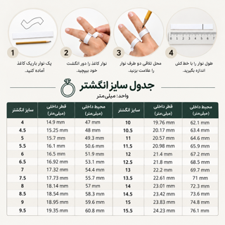 راهنمای کامل و دقیق تعیین سایز انگشتر در خانه